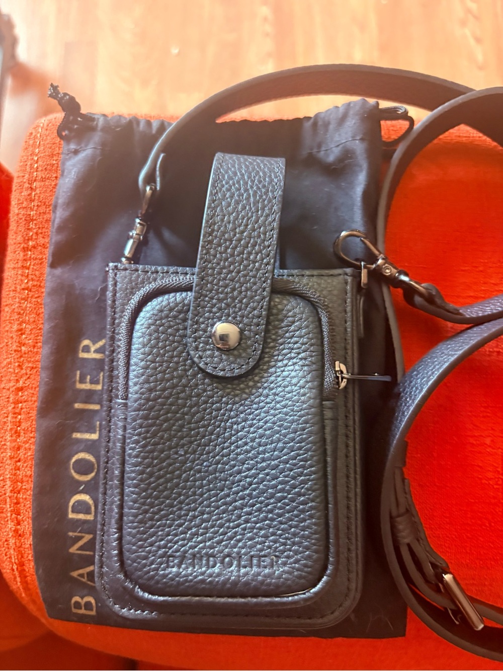 Bandolier Hailey Phone Pouch and Holster Black/Pewter